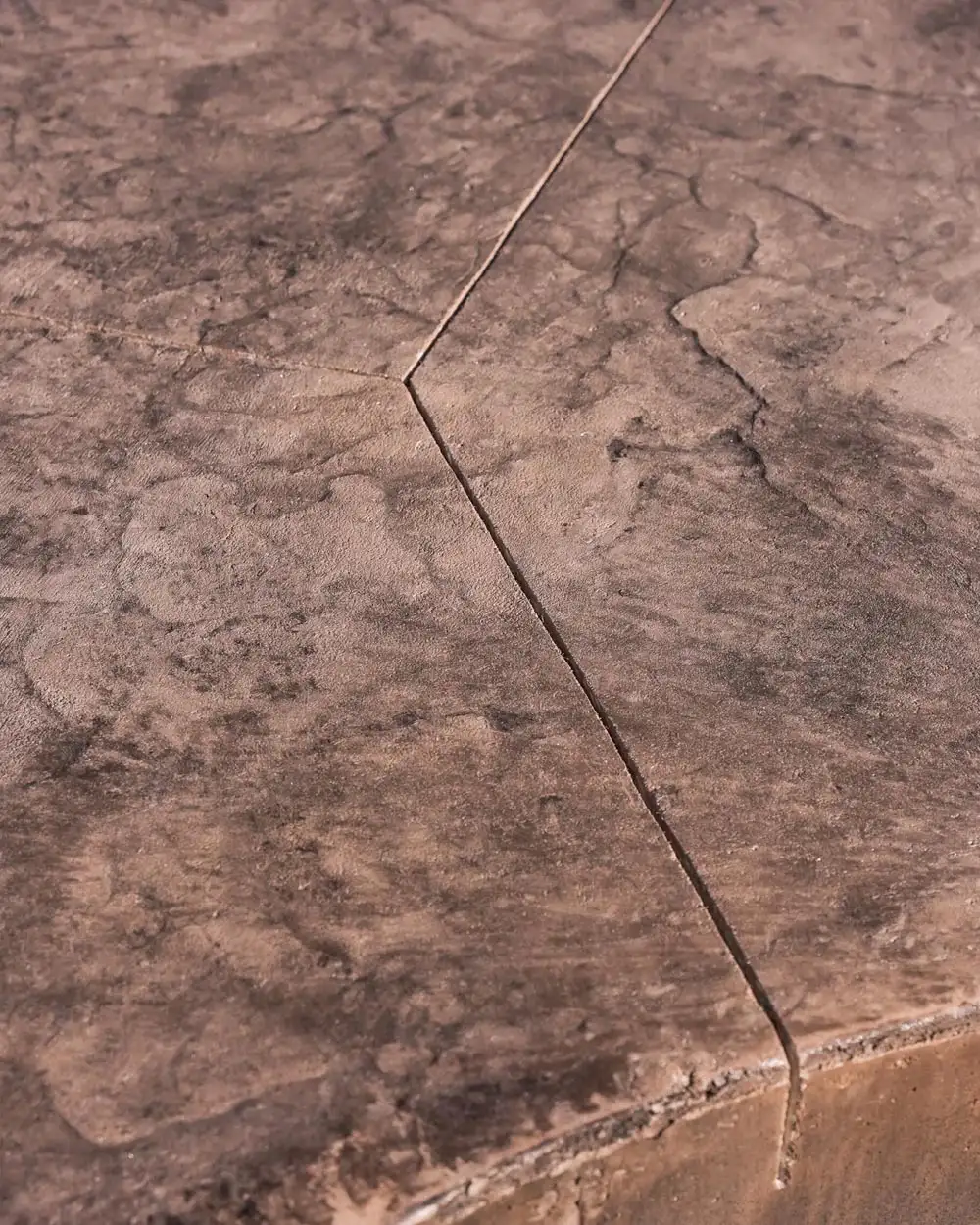Close up of stamped concrete