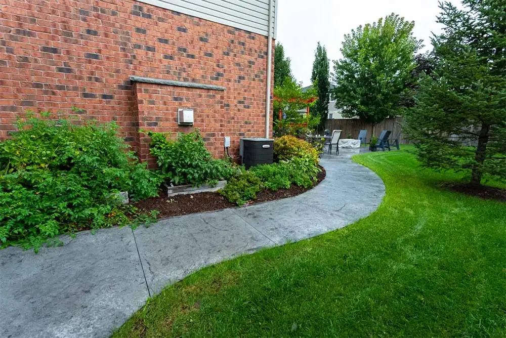 Concrete walkway installation